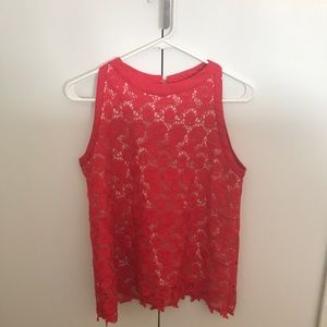 Floral red blouse